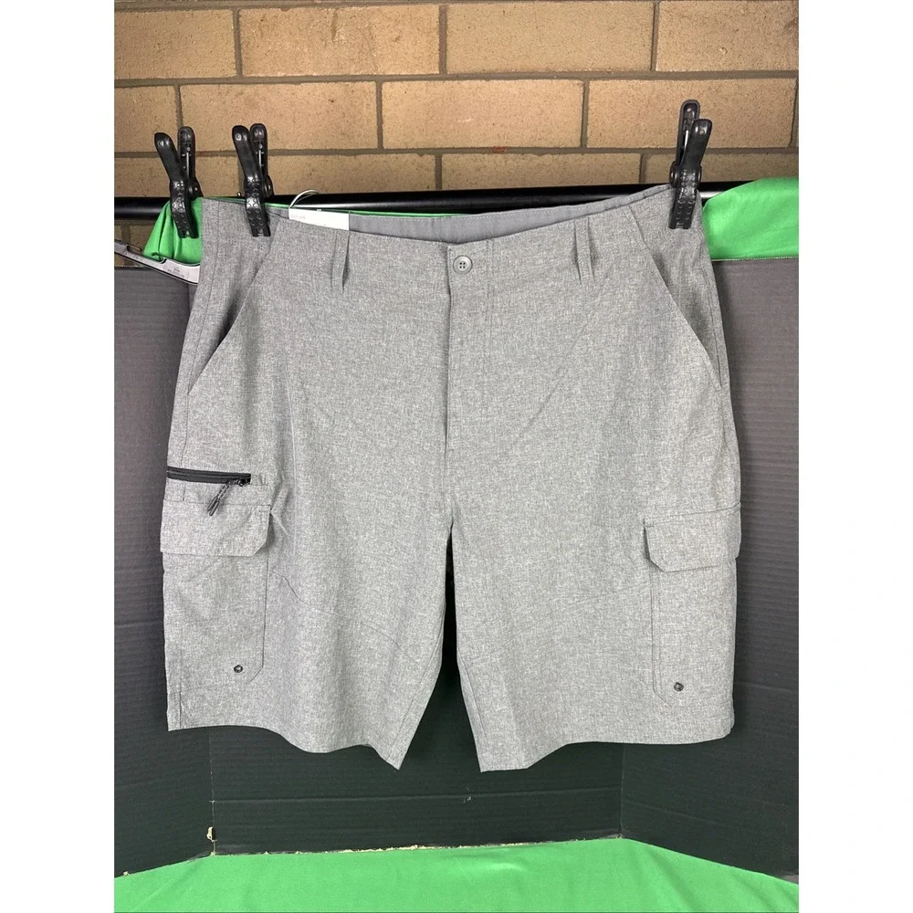 Iron Co. Men's Stretch Hybrid Cargo Shorts Size 38 Grey